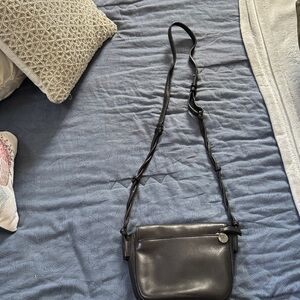 Black Leather Crossbody Bag